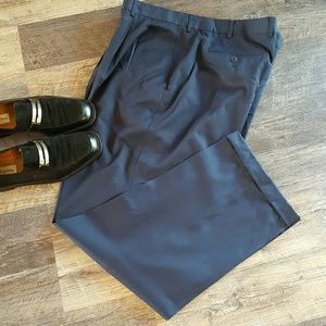 Jos A Bank Men’s Wool Dress Pants Blue W46 L32 Classic Cuff
